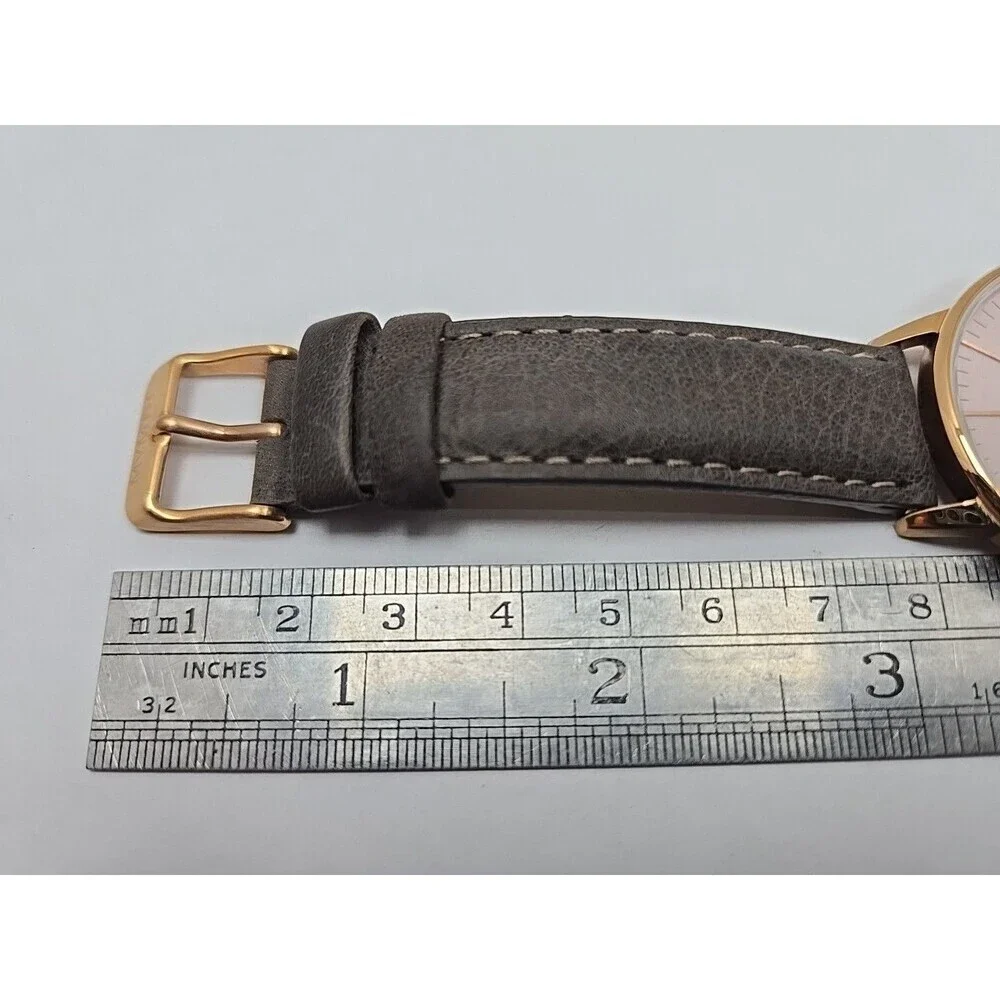 MVMT Boulevard Rosecrans 38mm Blush Dial Leather Quartz Watch New Battery